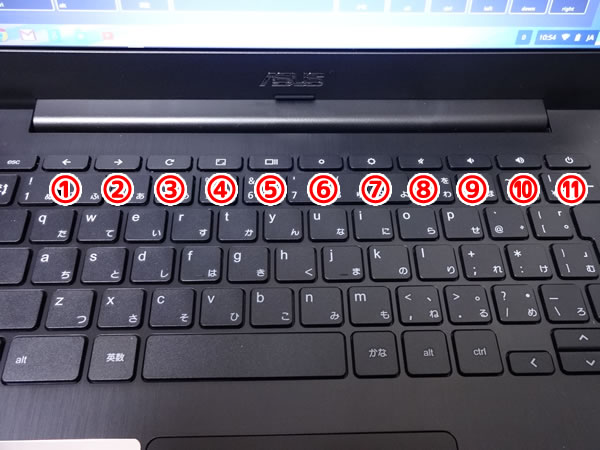 Chromebook ASUS C300MAキーボード